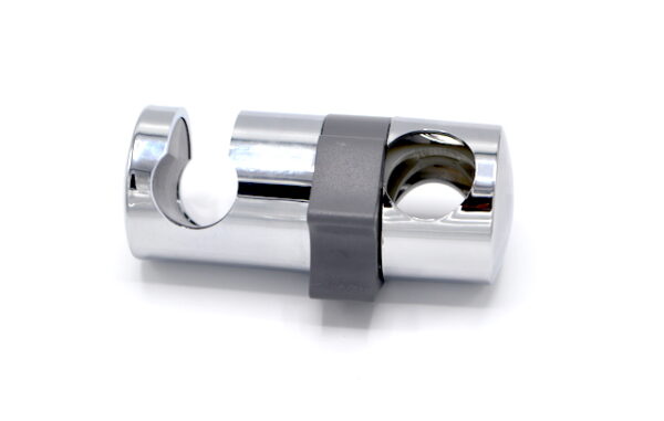 Supporto Doccia Regolabile Per Asta Scorrevole 25 Mm – Staffa In ABS Con Finitura Cromata, Altezza E Direzione Regolabili, Accessorio Bagno